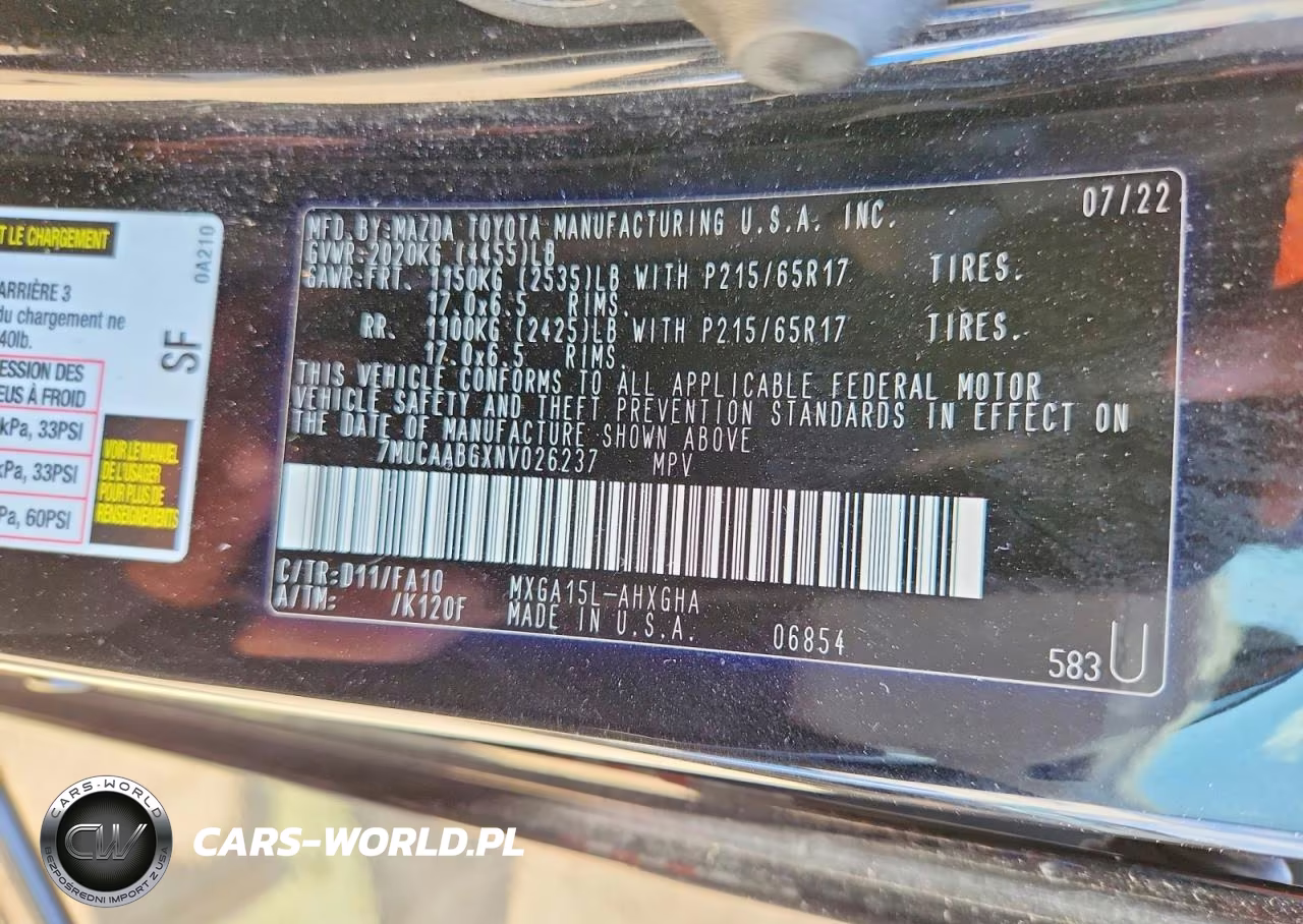 2022 Toyota Corolla Cross Le VIN:7MUCAABGXNV026237 - 14