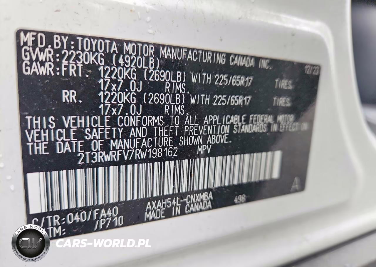 2024 Toyota Rav4 Hybrid Xle VIN:2T3RWRFV7RW198162 - 13