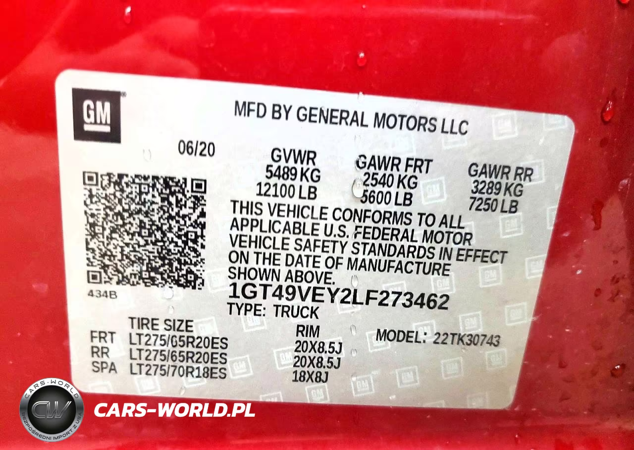 2020 GMC Sierra K3500 At4 VIN:1GT49VEY2LF273462 - 12