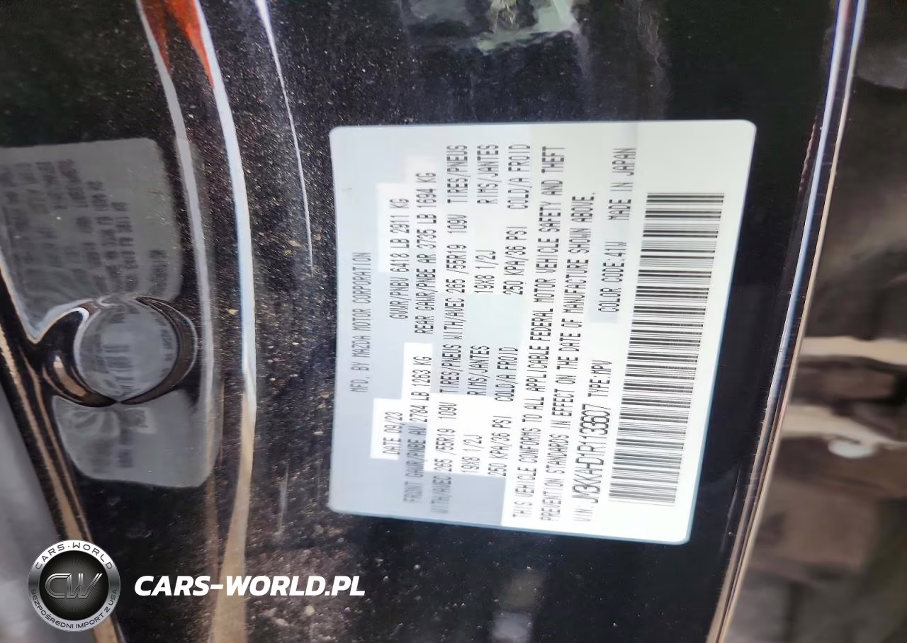2024 Mazda Cx-90 Select VIN:JM3KKAHD1R1133607 - 12
