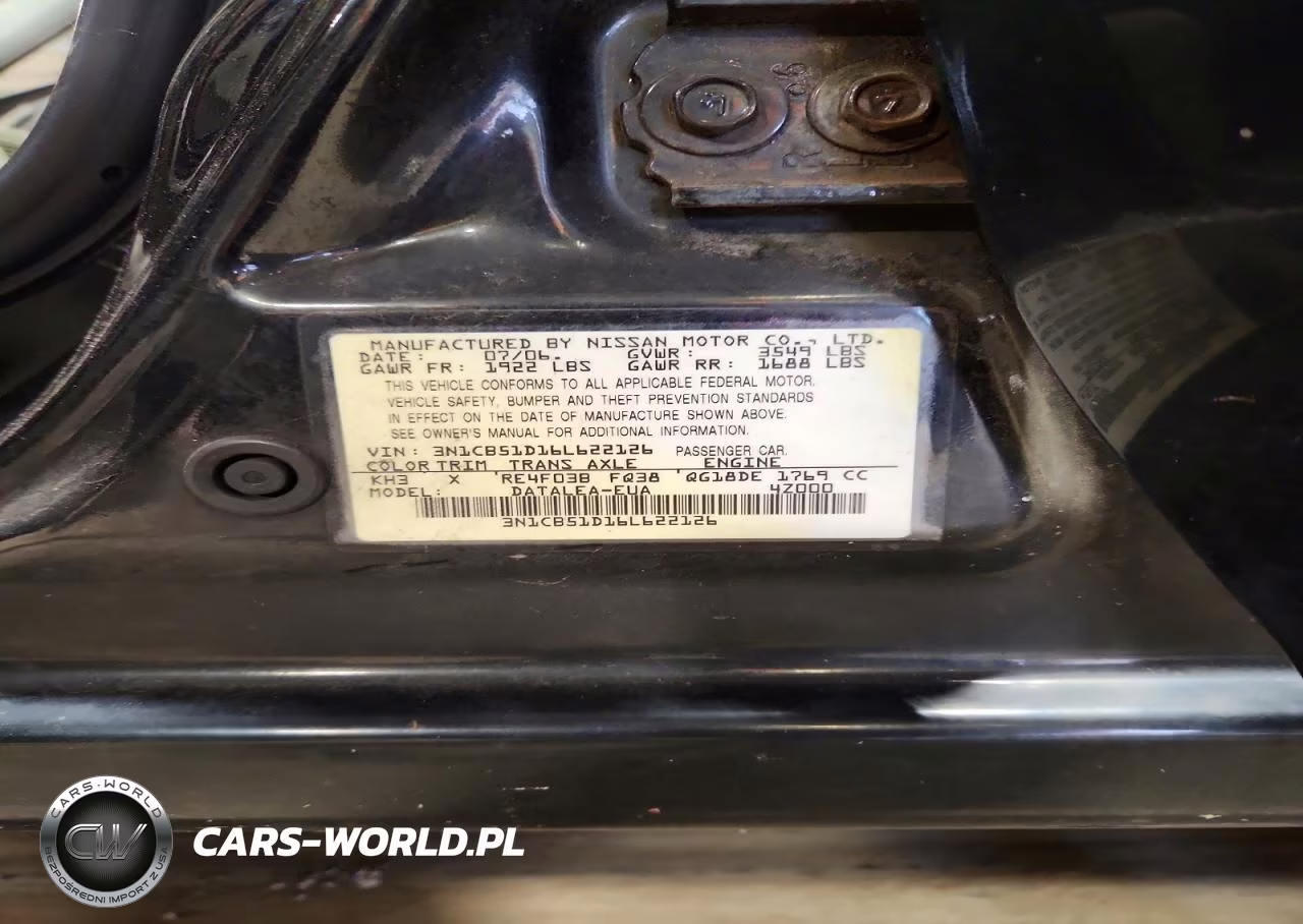 2006 Nissan Sentra 1.8 VIN:3N1CB51D16L622126 - 12