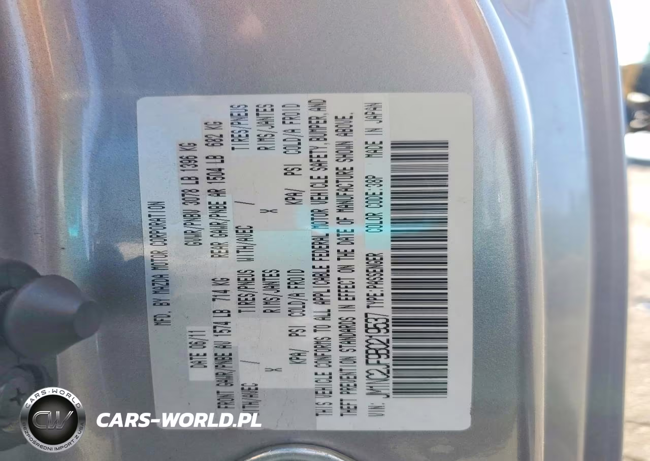 2011 Mazda Mx-5 Miata VIN:JM1NC2JF9B0219537 - 12