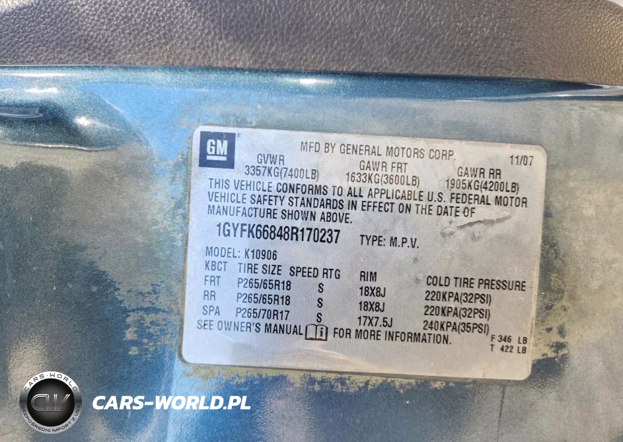 2008 Cadillac Escalade Esv VIN:1GYFK66848R170237 - 13