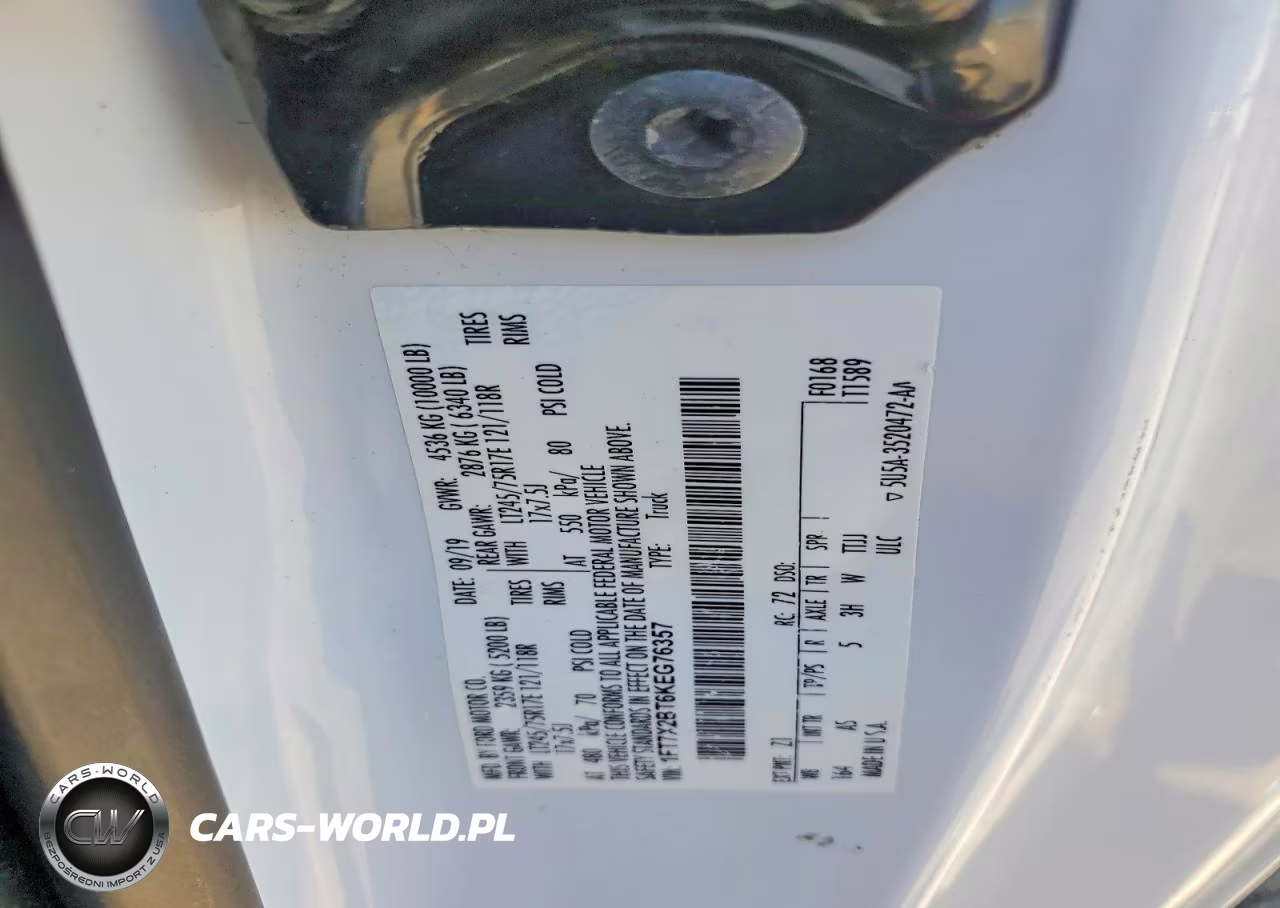 2019 Ford F250 Super Duty VIN:1FT7X2BT6KEG76357 - 12