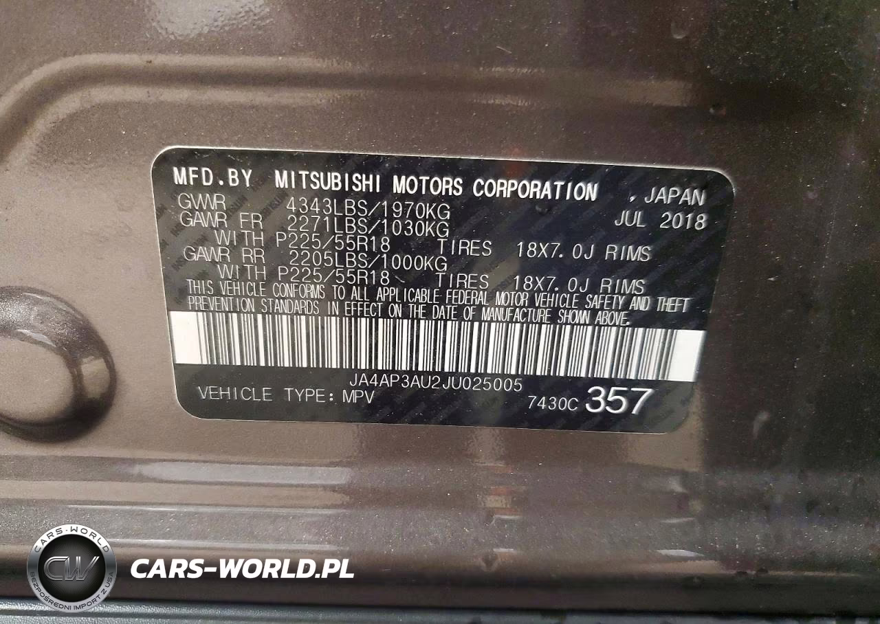 2018 Mitsubishi Outlander Sport Es VIN:JA4AP3AU2JU025005 - 14