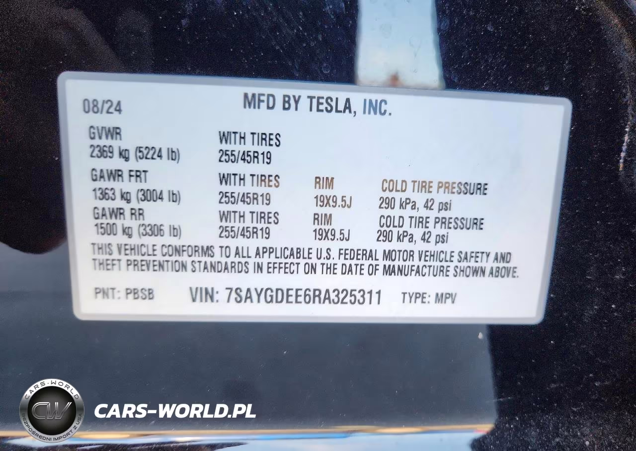 2024 Tesla Model Y VIN:7SAYGDEE6RA325311 - 13