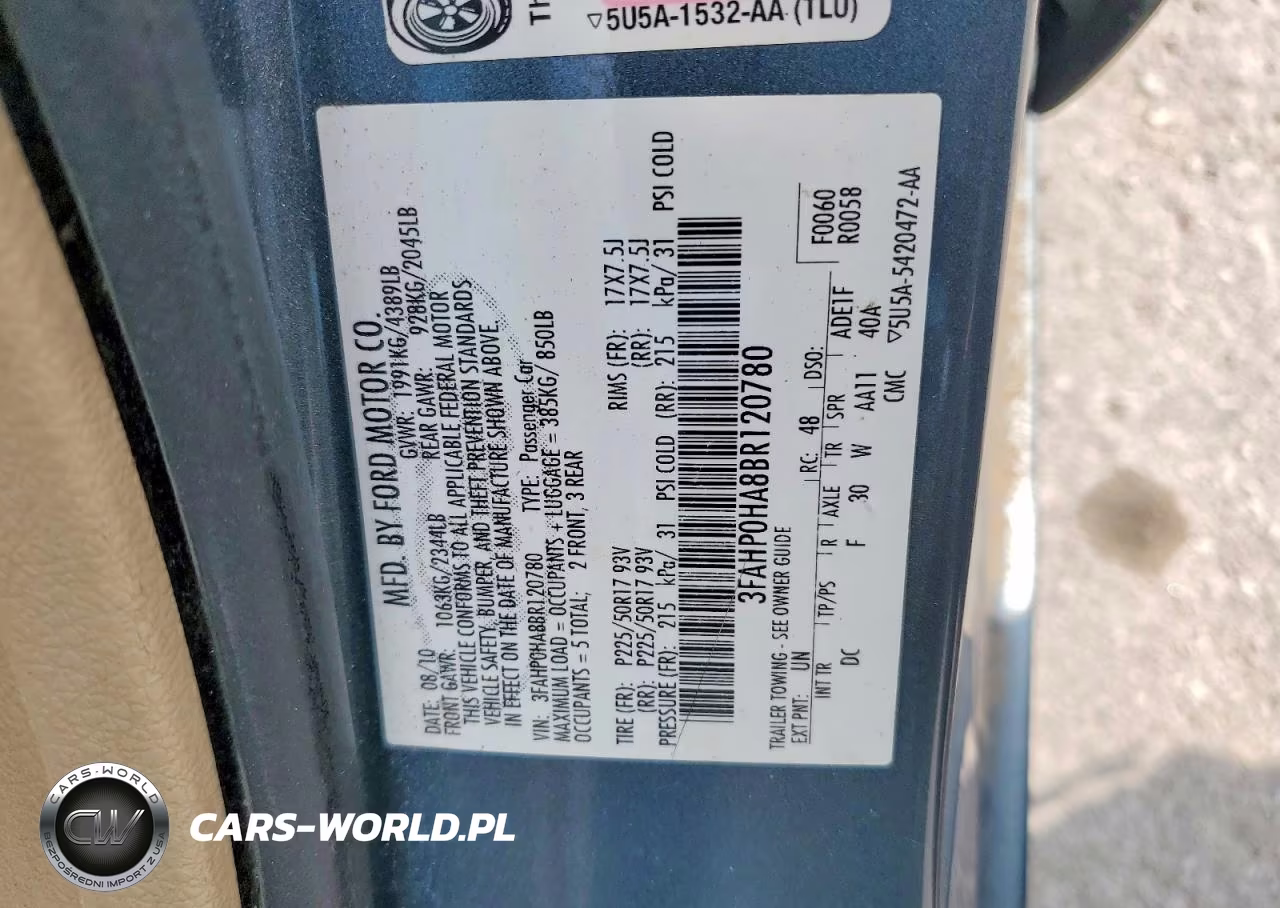 2011 Ford Fusion Se VIN:3FAHP0HA8BR120780 - 12