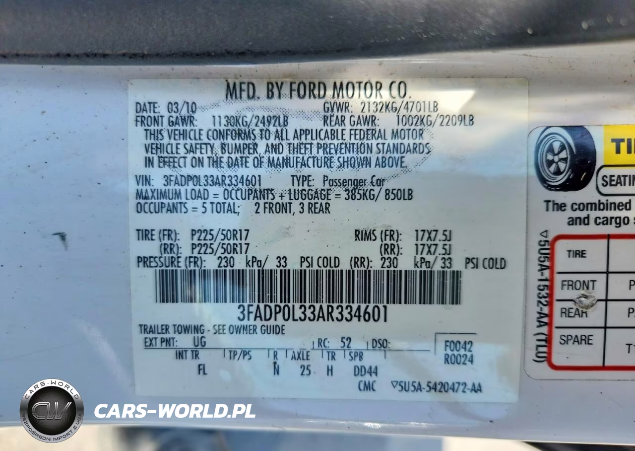 2010 Ford Fusion Hybrid VIN:3FADP0L33AR334601 - 12