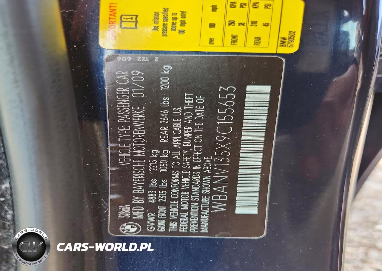 2009 BMW 528 Xi VIN:WBANV135X9C155653 - 12