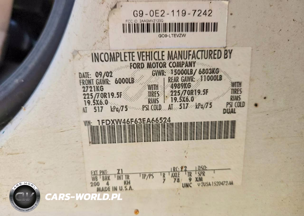 2003 Ford F450 Super Duty VIN:1FDXW46F63EA66524 - 12