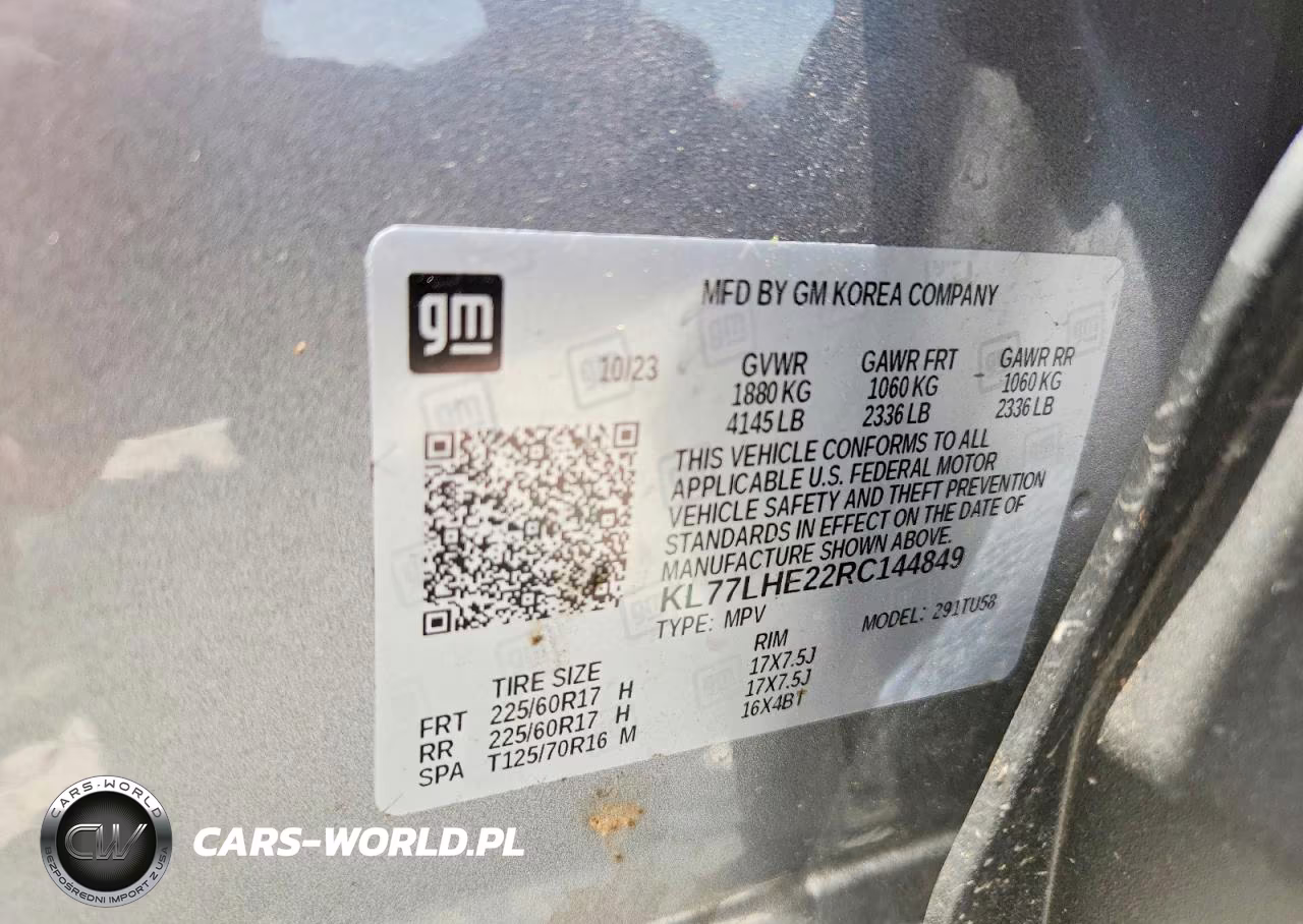 2024 Chevrolet Trax 1Lt VIN:KL77LHE22RC144849 - 14
