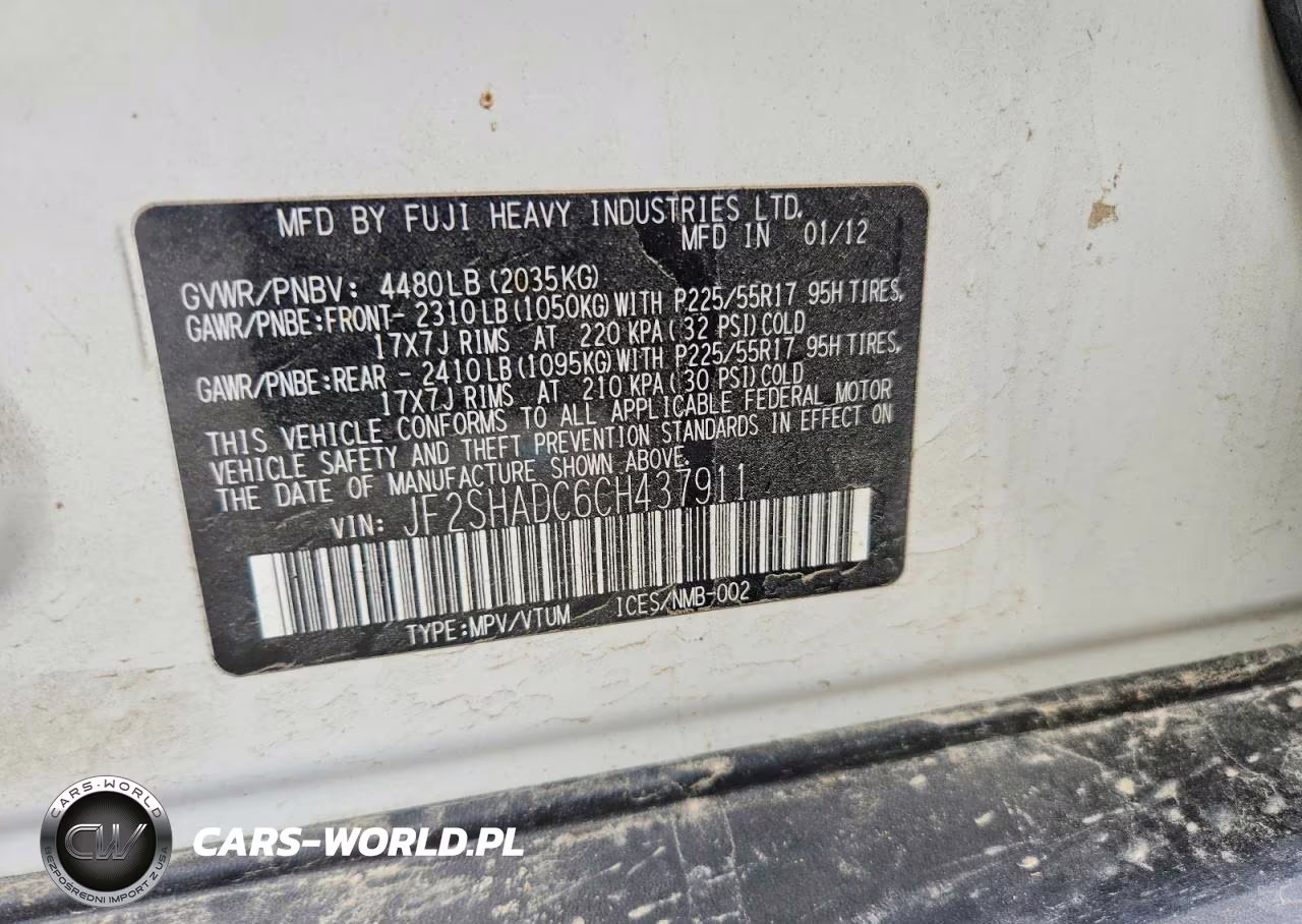 2012 Subaru Forester 2.5X Premium VIN:JF2SHADC6CH437911 - 14