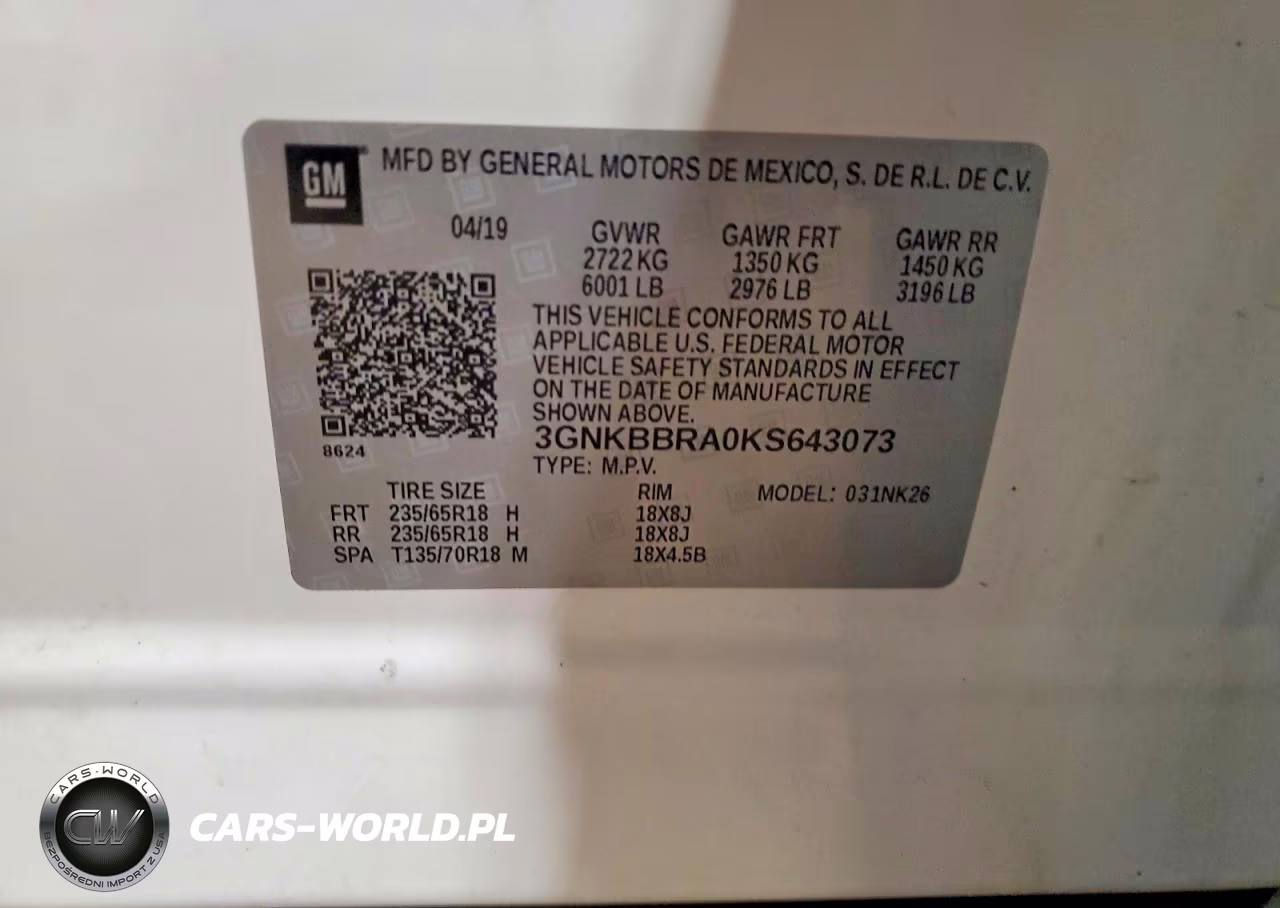 2019 Chevrolet Blazer 1Lt VIN:3GNKBBRA0KS643073 - 13
