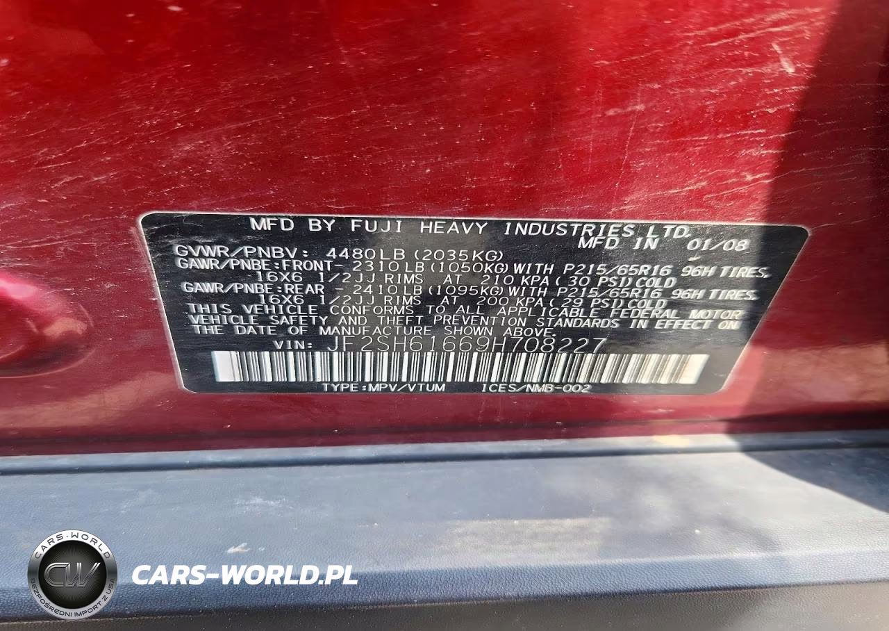 2009 Subaru Forester 2.5X VIN:JF2SH61669H708227 - 13