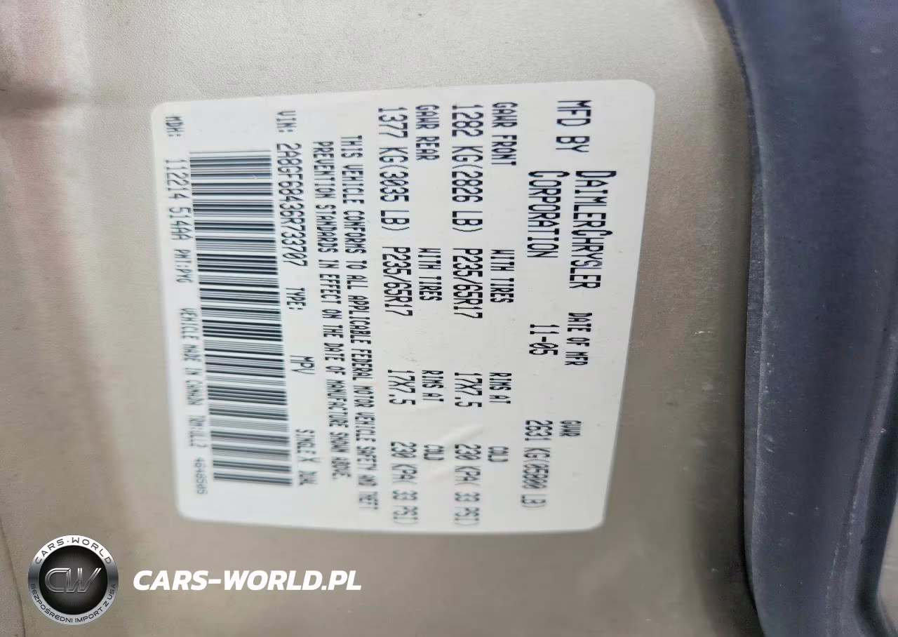 2006 Chrysler Pacifica Touring VIN:2A8GF68436R733707 - 13