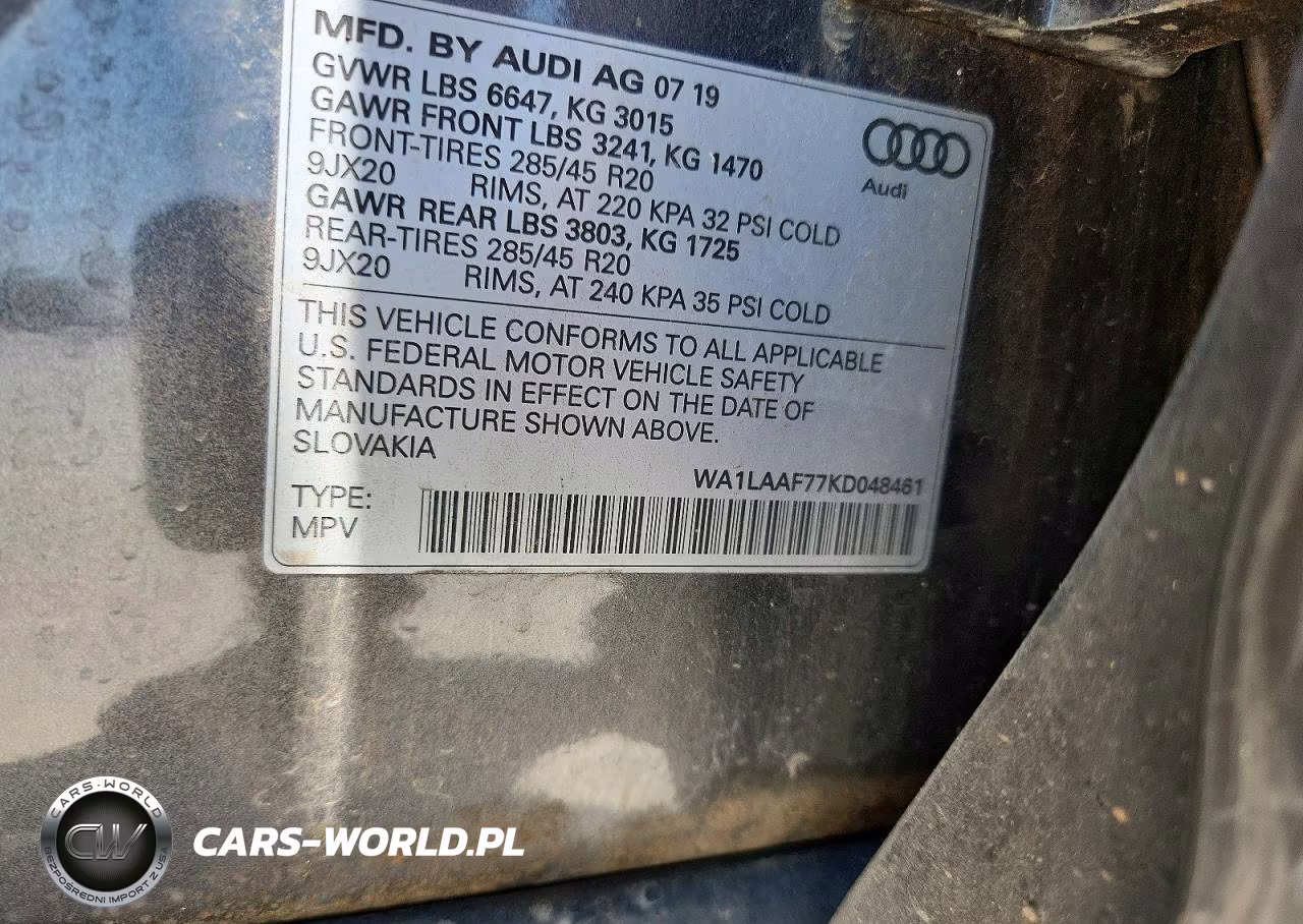 2019 Audi Q7 Premium Plus VIN:WA1LAAF77KD048461 - 13