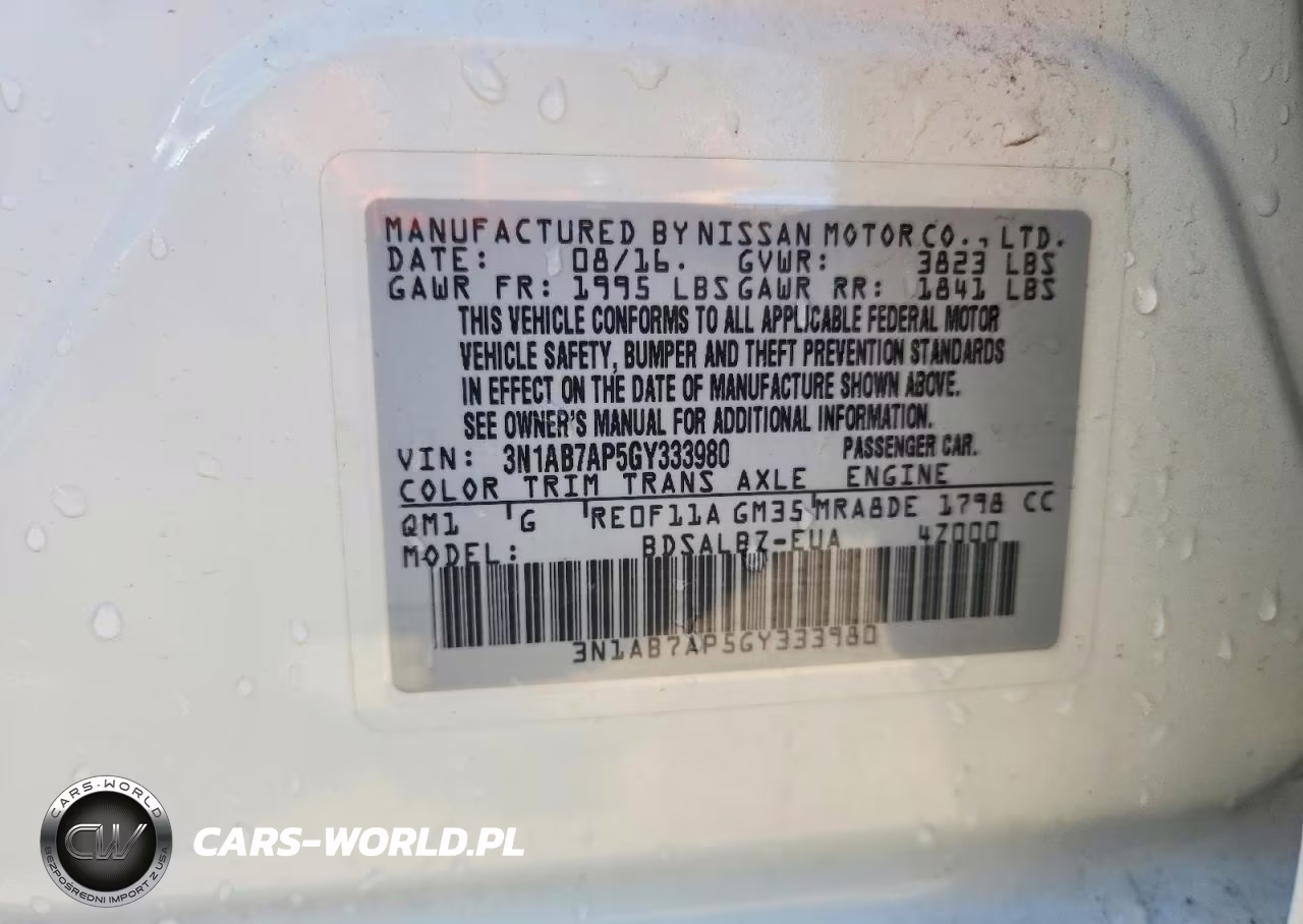 2016 Nissan Sentra S VIN:3N1AB7AP5GY333980 - 13