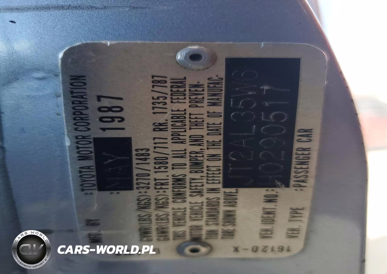 1987 Toyota Tercel Sr5 VIN:JT2AL35W6H0290517 - 12