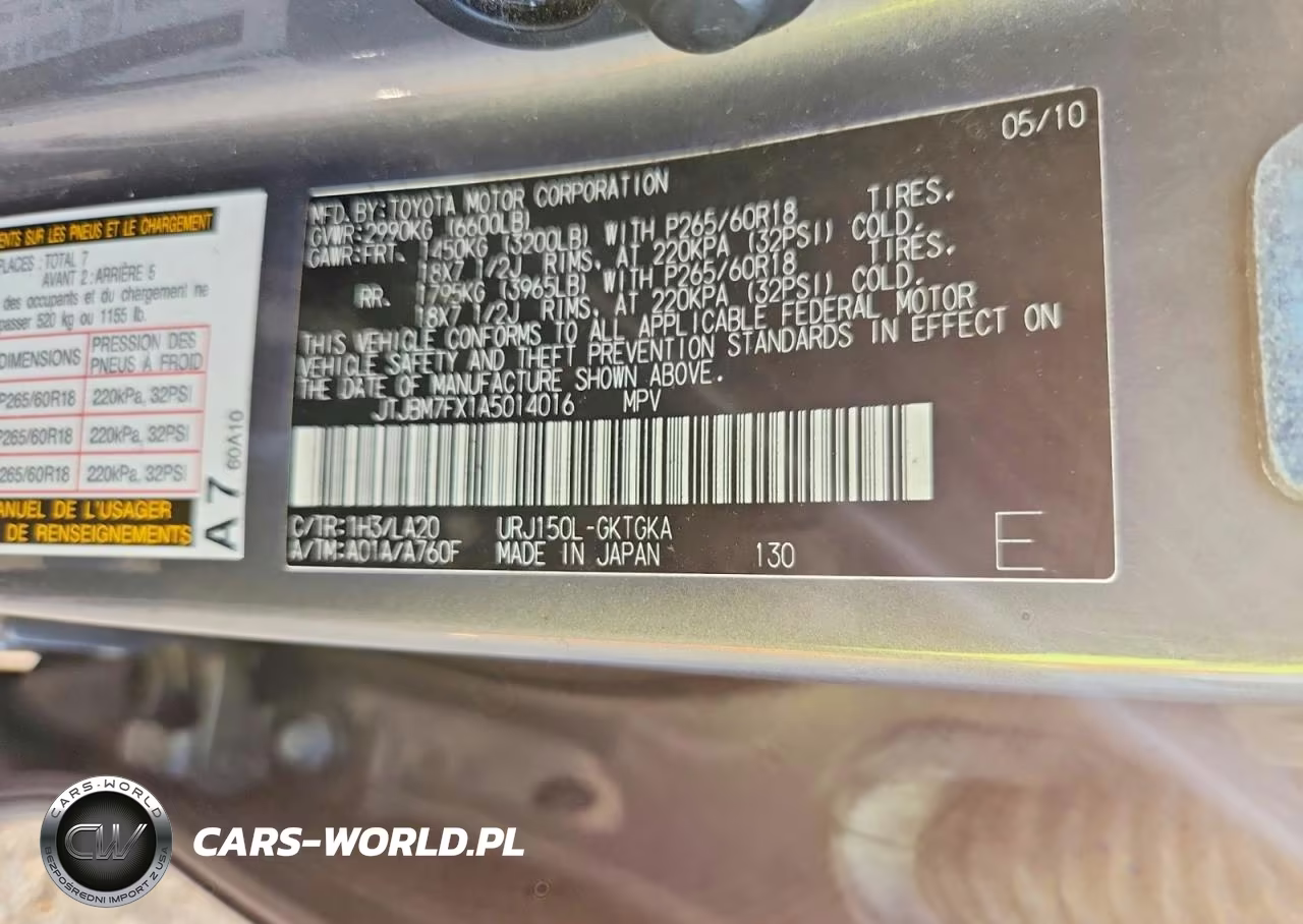 2010 Lexus Gx 460 VIN:JTJBM7FX1A5014016 - 13
