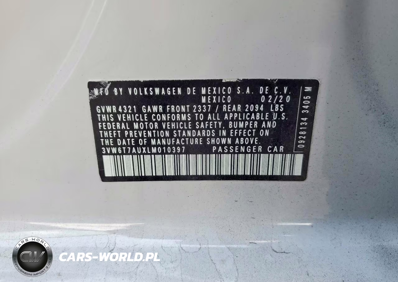 2020 Volkswagen Gti S VIN:3VW6T7AUXLM010397 - 13
