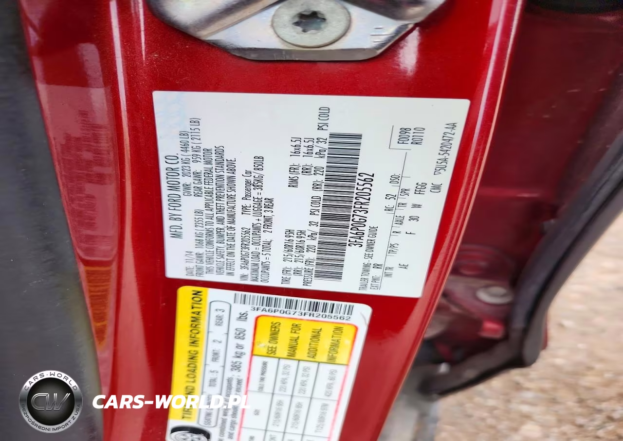2015 Ford Fusion S VIN:3FA6P0G73FR205562 - 12