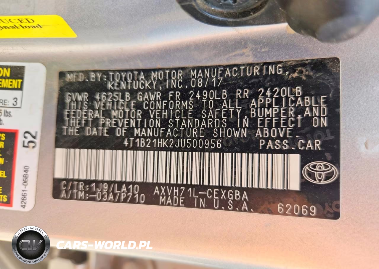 2018 Toyota Camry Hybrid Xle VIN:4T1B21HK2JU500956 - 12