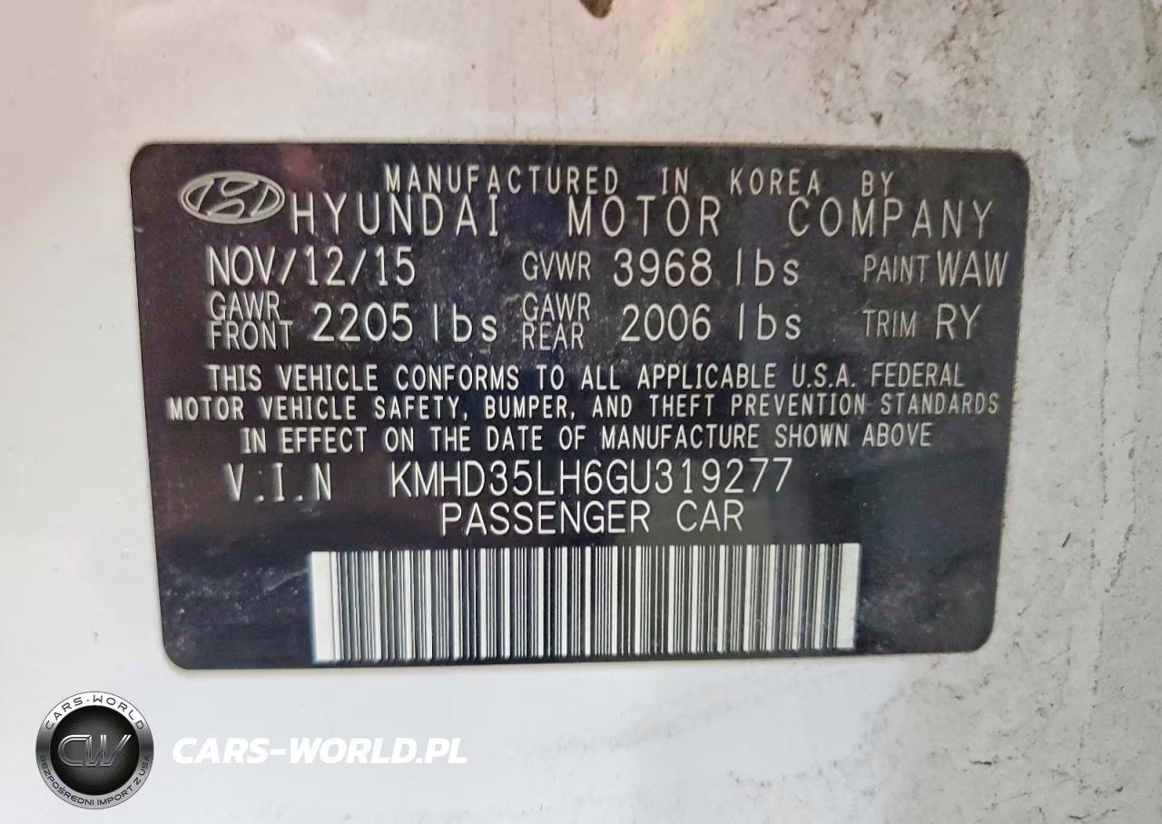 2016 Hyundai Elantra Gt Base VIN:KMHD35LH6GU319277 - 13