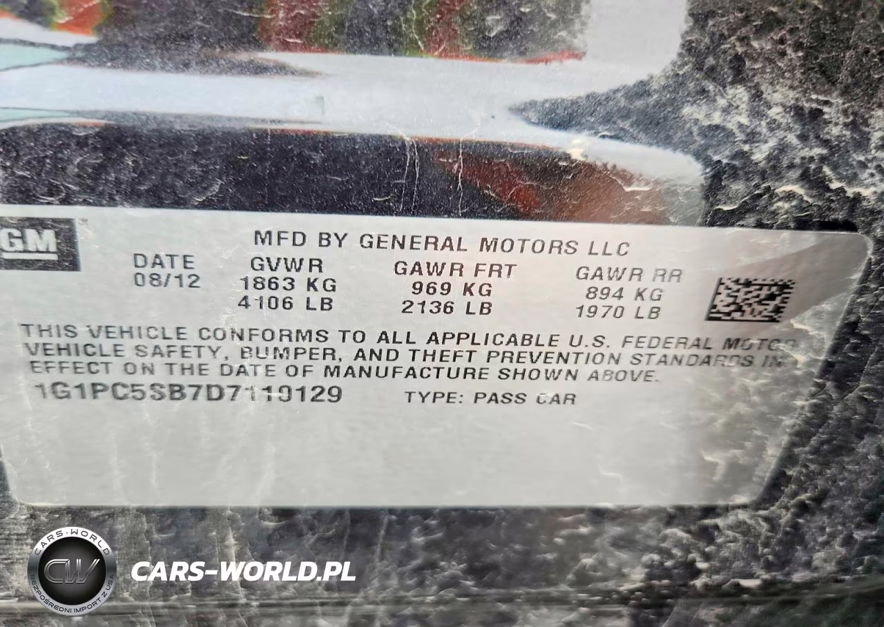 2013 Chevrolet Cruze Lt VIN:1G1PC5SB7D7110129 - 13