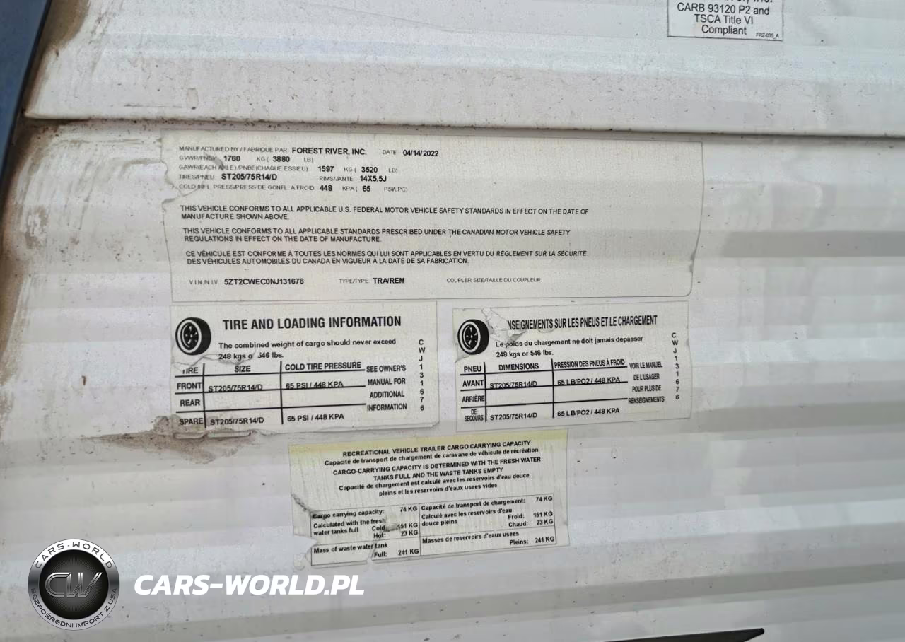 2022 Coach Clipper Camper VIN:5ZT2CWEC0N3131676 - 10