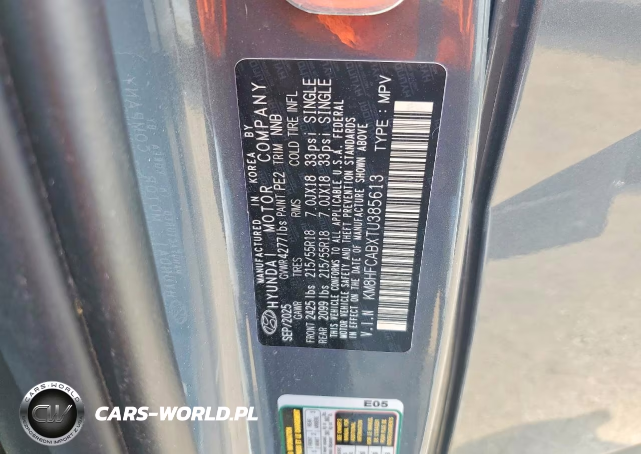 2026 Hyundai Kona Sel Sport VIN:KM8HFCABXTU385613 - 13