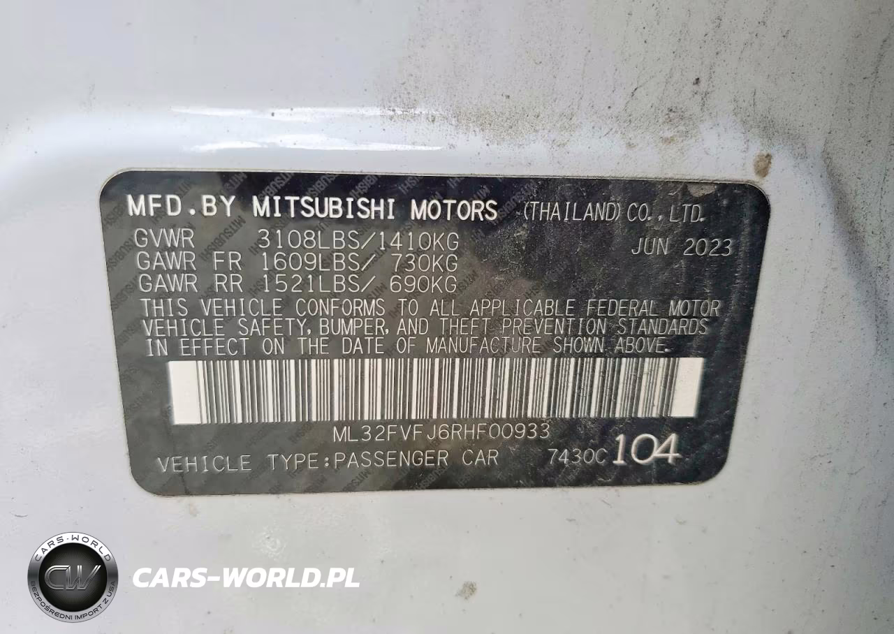 2024 Mitsubishi Mirage G4 Se VIN:ML32FVFJ6RHF00933 - 12