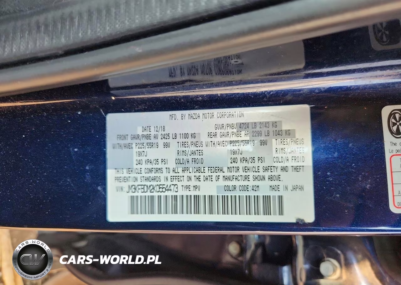 2019 Mazda Cx-5 Grand Touring VIN:JM3KFBDM2K0554473 - 13