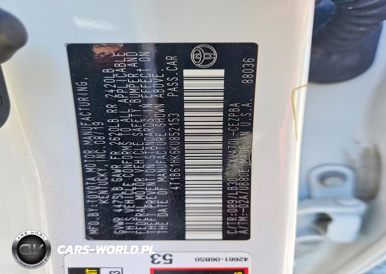 2019 Toyota Camry Xse VIN:4T1B61HK6KU852153 - 12