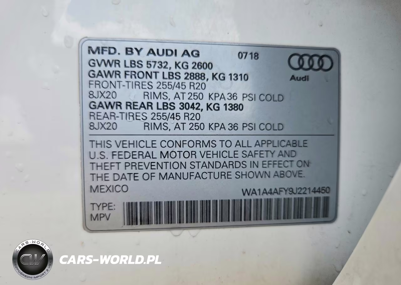 2018 Audi Sq5 Premium Plus VIN:WA1A4AFY9J2214450 - 13