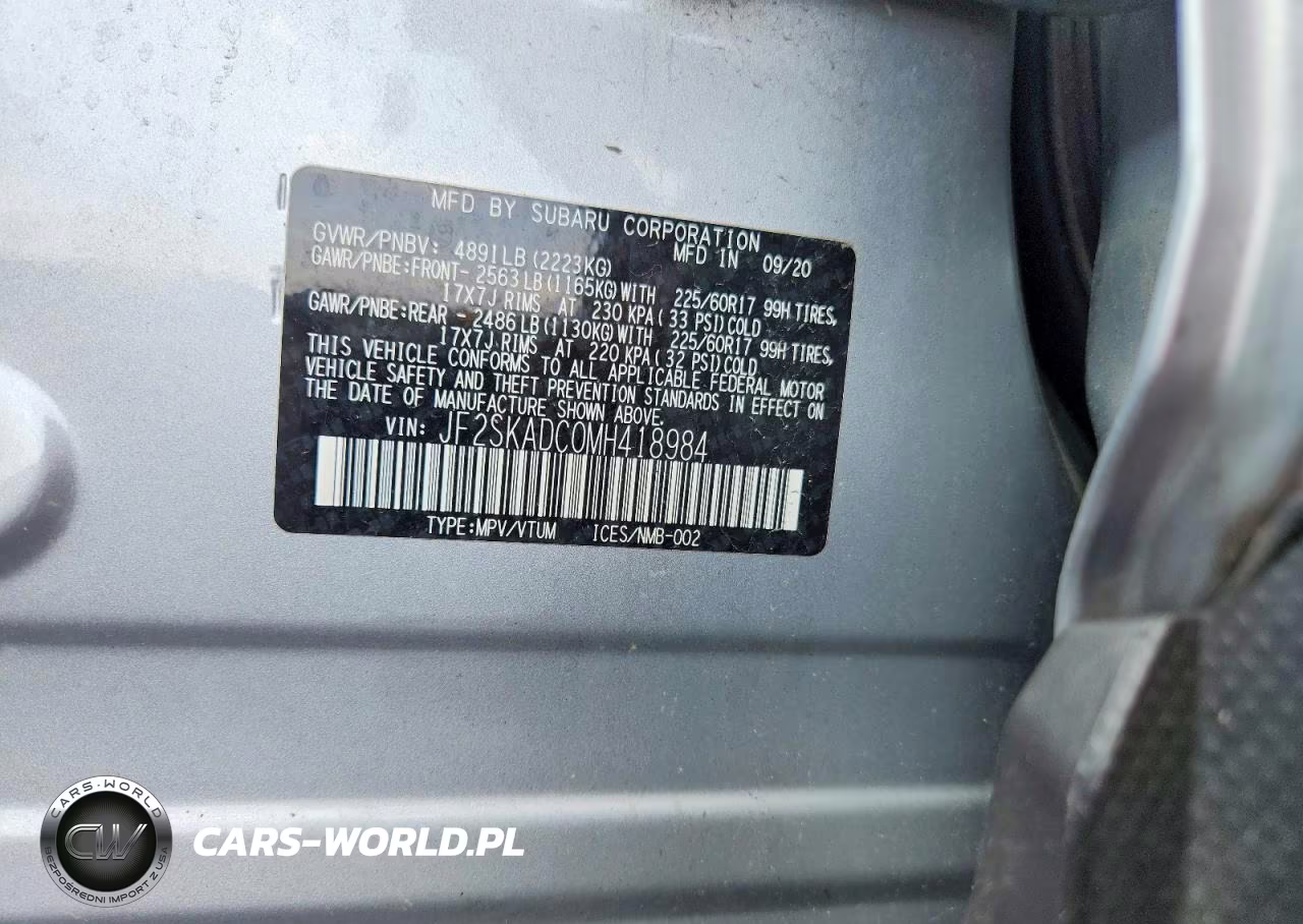 2021 Subaru Forester VIN:JF2SKADC0MH418984 - 13