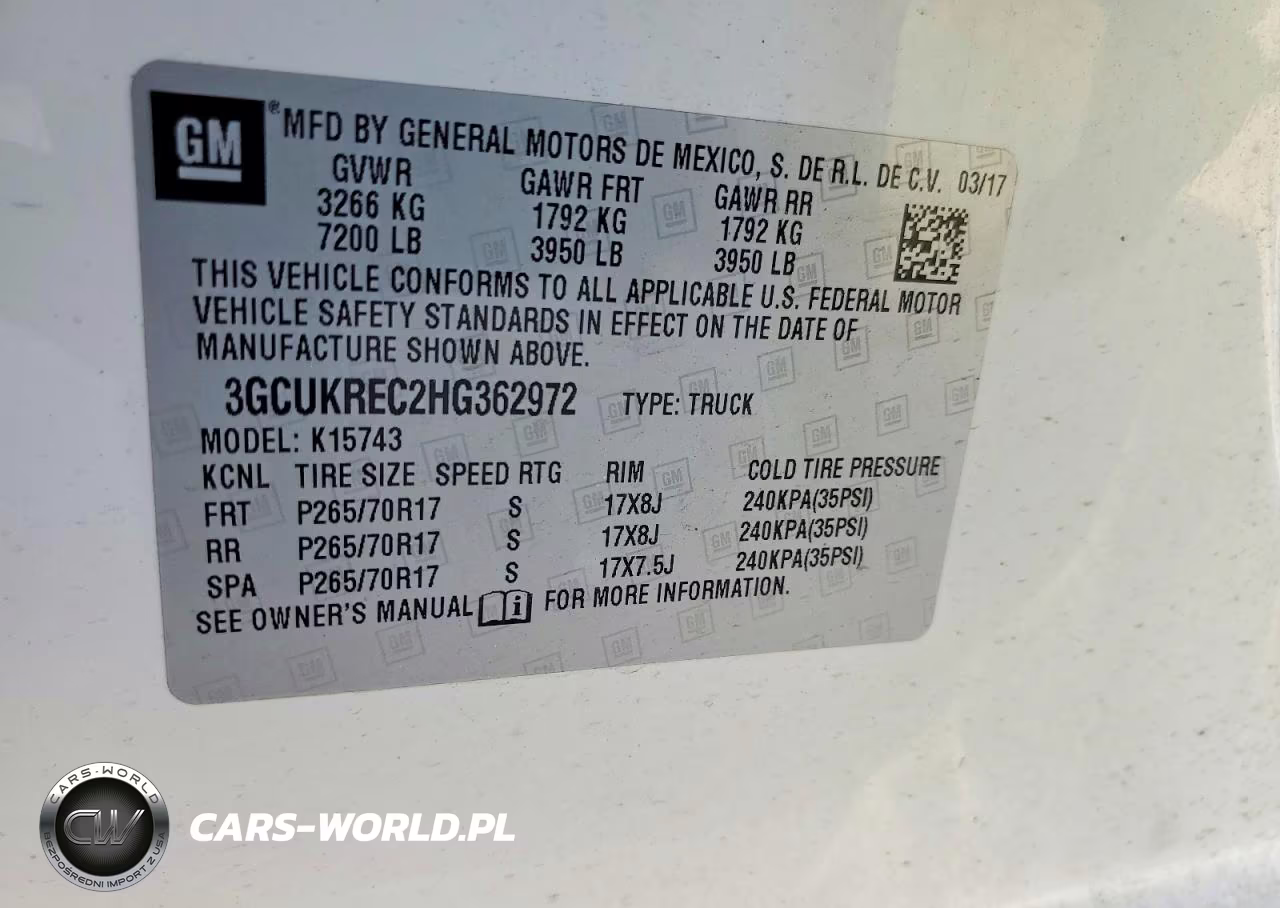 2017 Chevrolet Silverado K1500 Lt VIN:3GCUKREC2HG362972 - 12