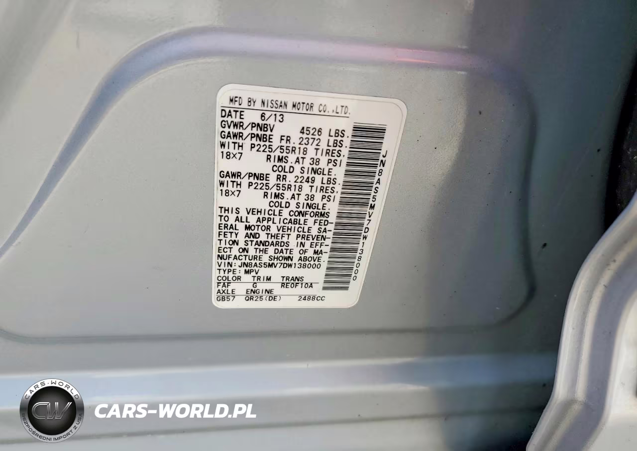 2013 Nissan Rogue S VIN:JN8AS5MV7DW138000 - 13