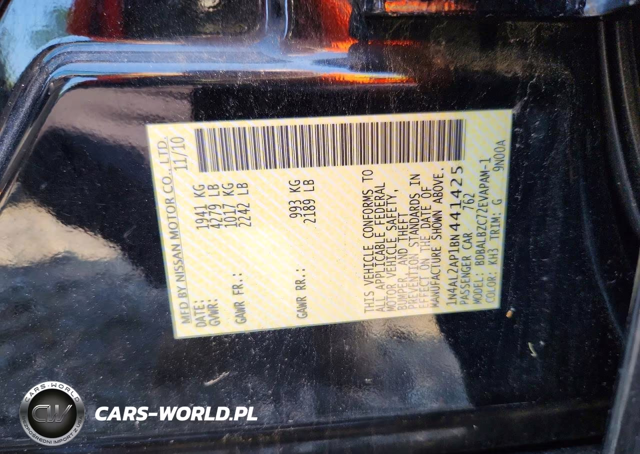 2011 Nissan Altima 2.5 VIN:1N4AL2AP1BN441425 - 12