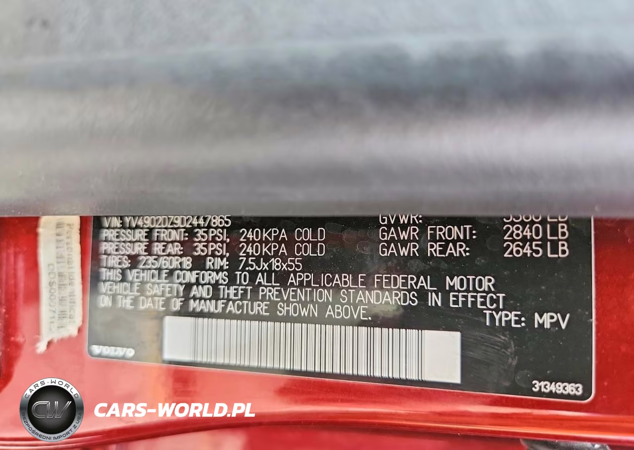 2013 Volvo Xc60 T6 VIN:YV4902DZ9D2447865 - 13