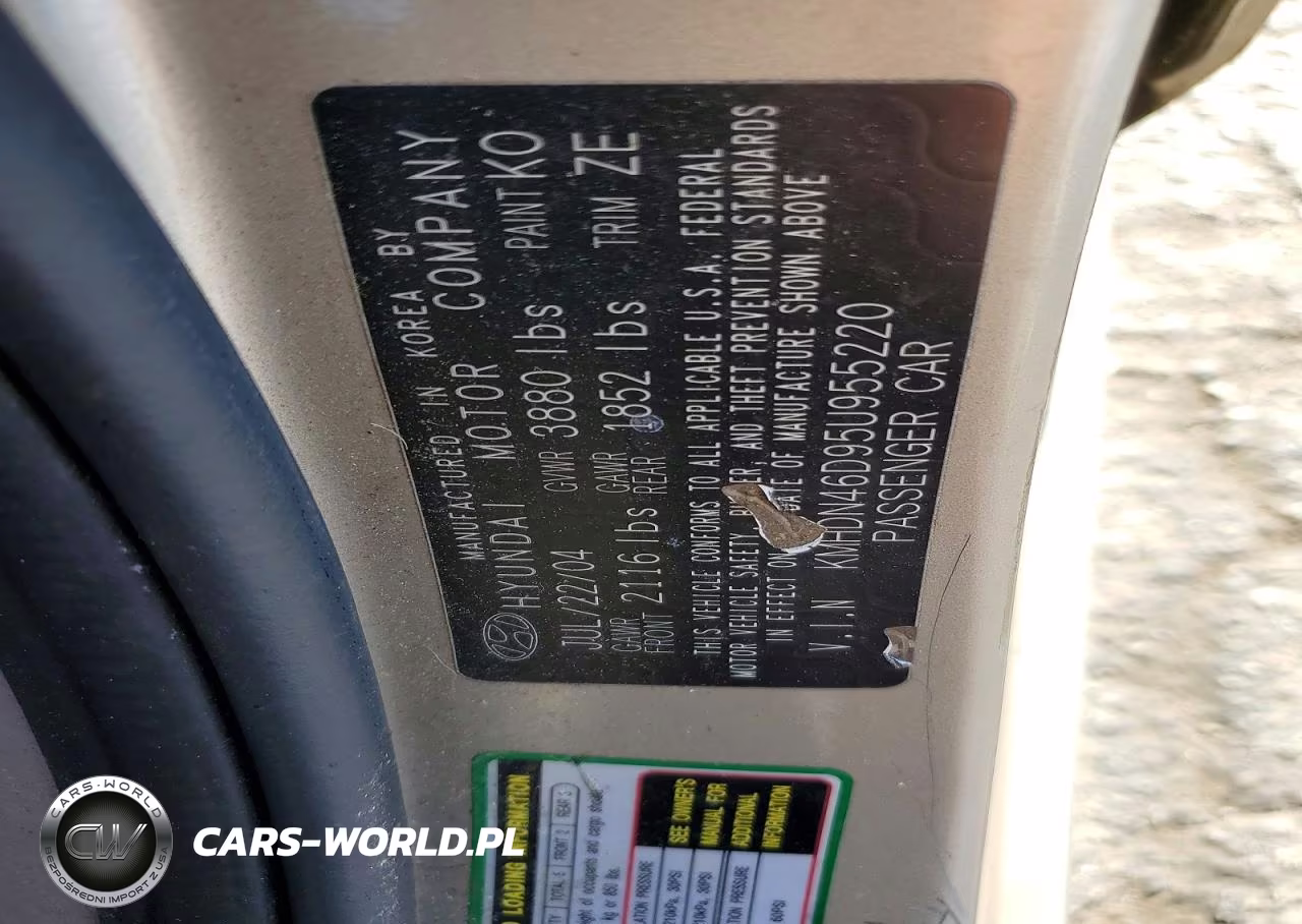 2005 Hyundai Elantra Gls VIN:KMHDN46D95U955220 - 12