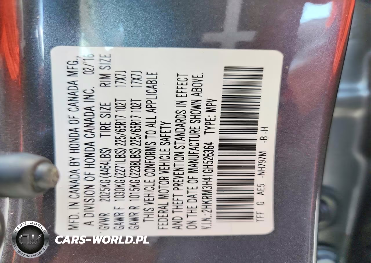 2016 Honda Cr-V Se VIN:2HKRM3H41GH526364 - 13
