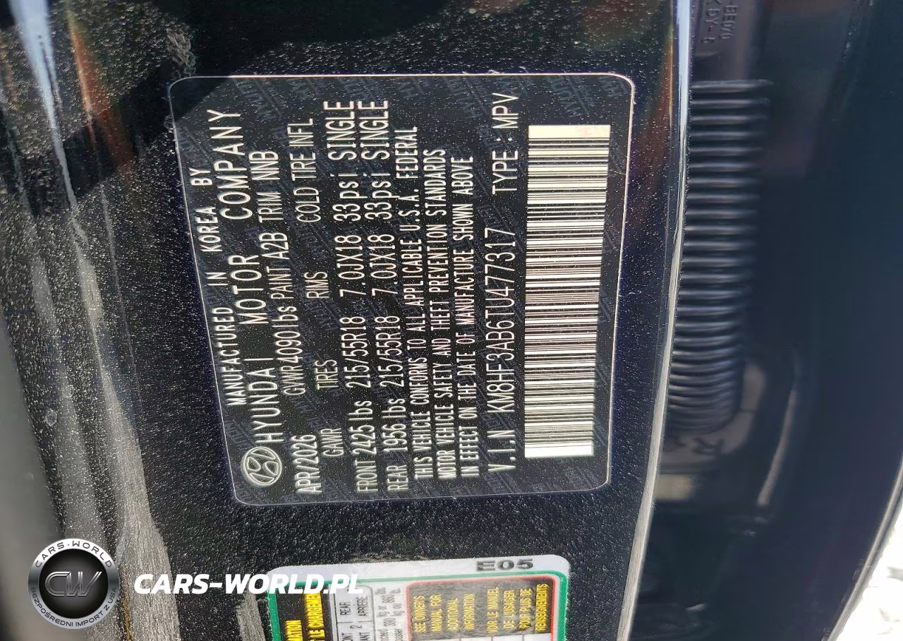 2026 Hyundai Kona Sel Sport VIN:KM8HF3AB6TU477317 - 14