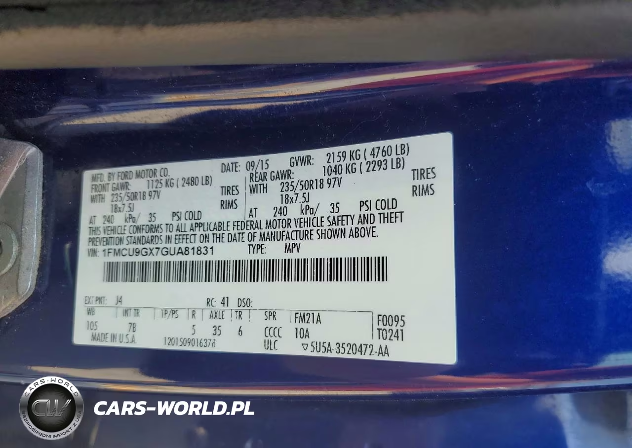 2016 Ford Escape Se VIN:1FMCU9GX7GUA81831 - 13