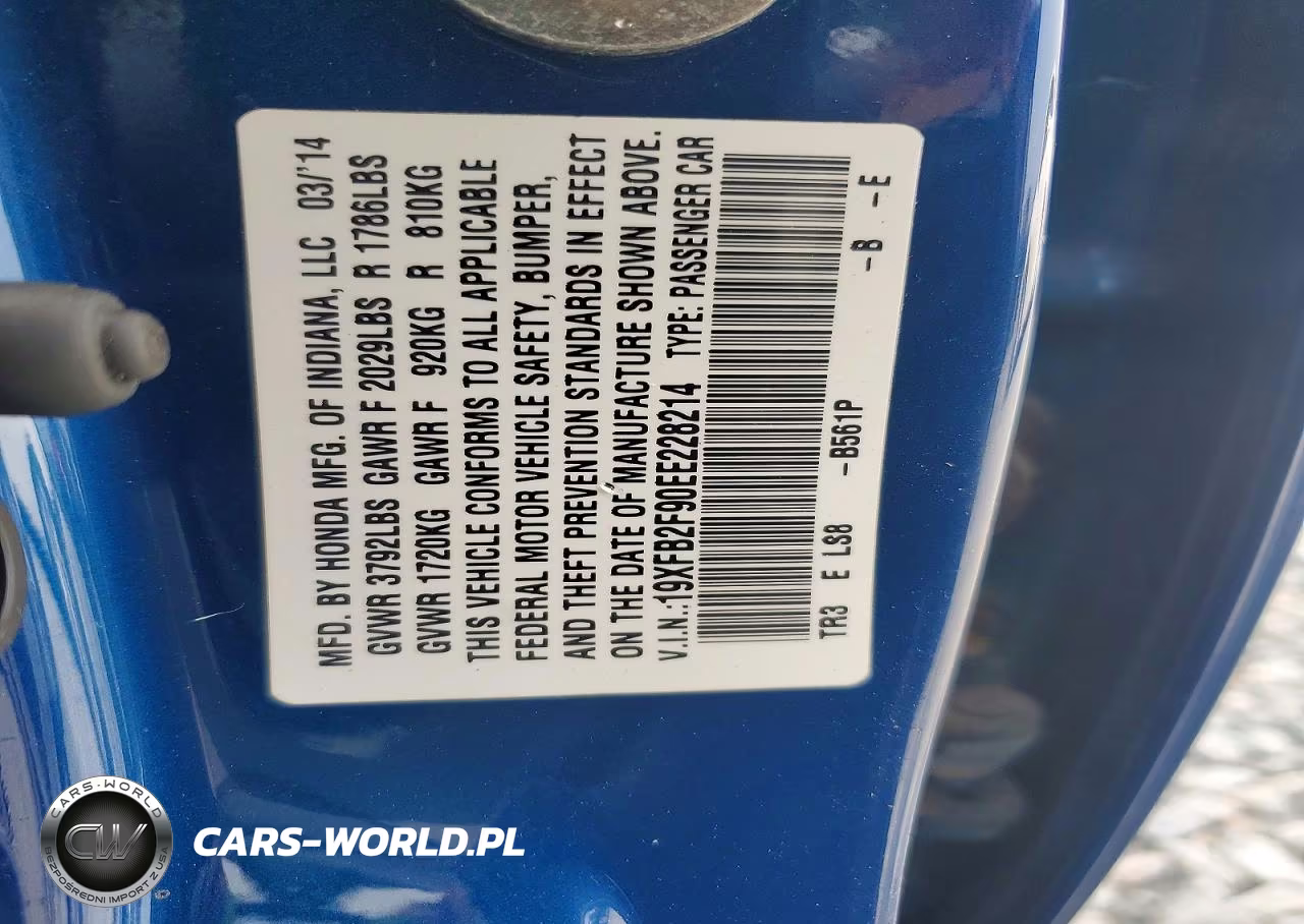 2014 Honda Civic Exl VIN:19XFB2F90EE228214 - 12