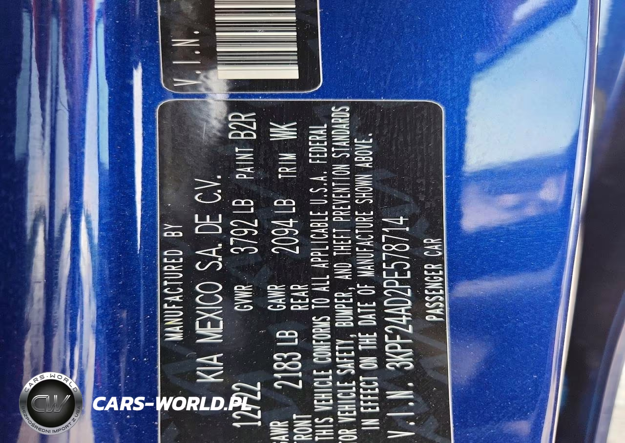 2023 Kia Forte Lxs VIN:3KPF24AD2PE578714 - 12