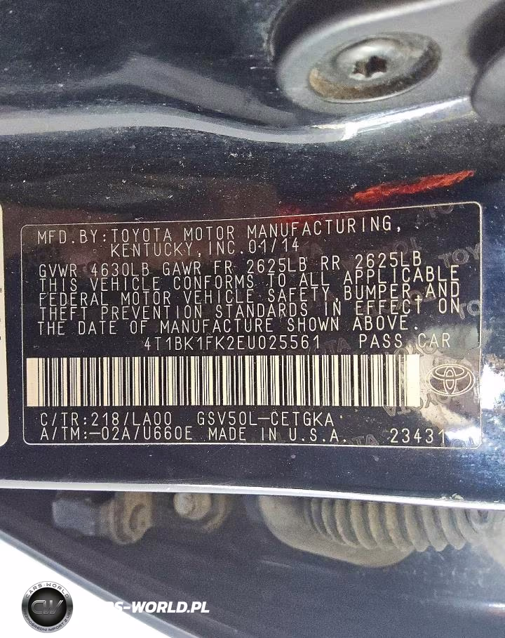 2014 Toyota Camry Xle V6 VIN:4T1BK1FK2EU025561 - 13