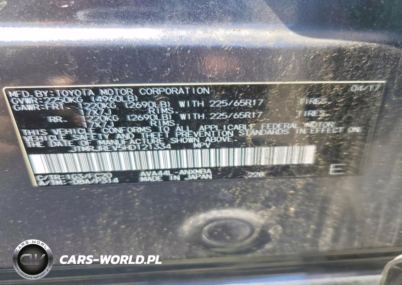 2017 Toyota Rav4 Hybrid Xle VIN:JTMRJREV5HD121334 - 13