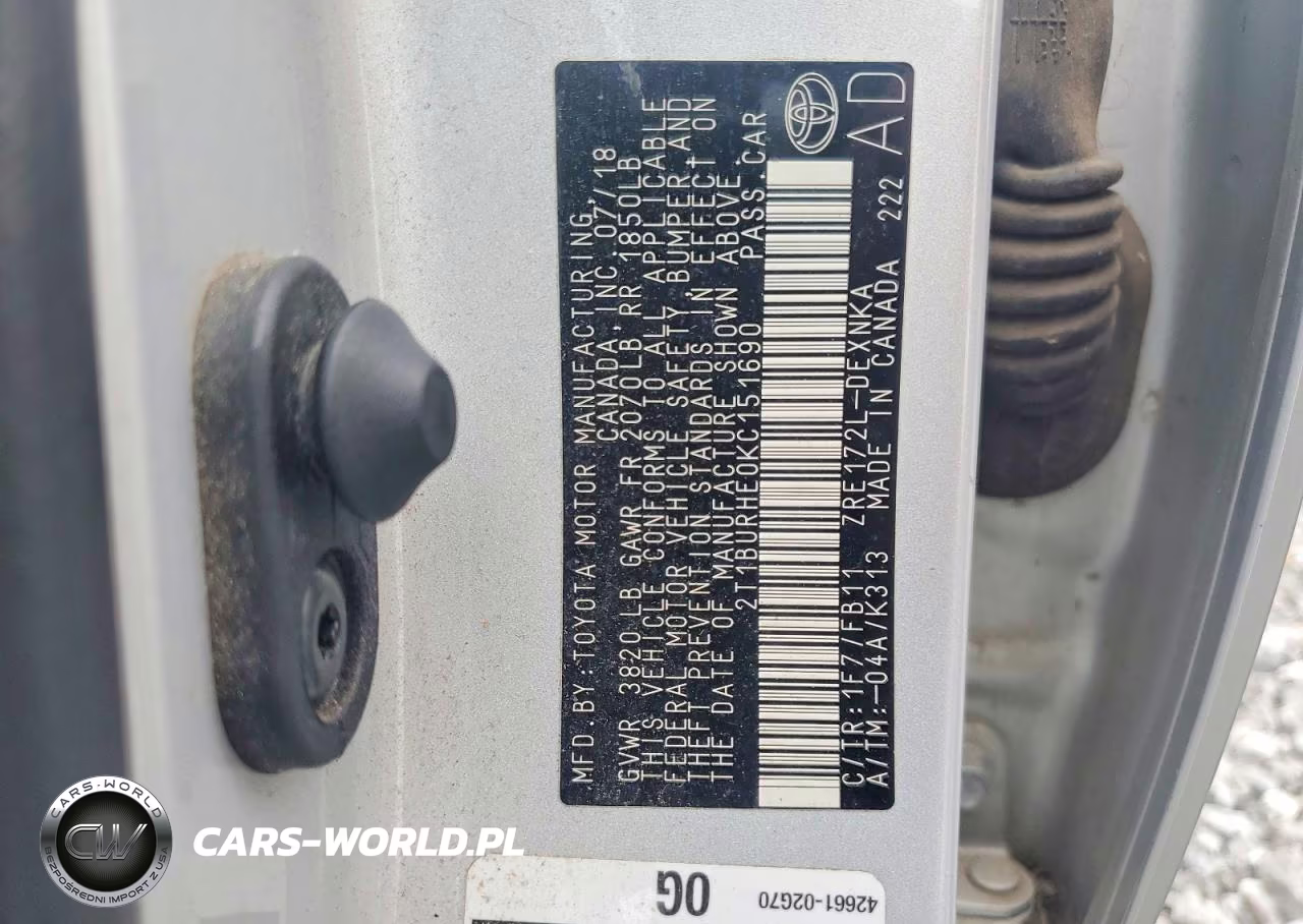 2019 Toyota Corolla Le VIN:2T1BURHE0KC151690 - 12