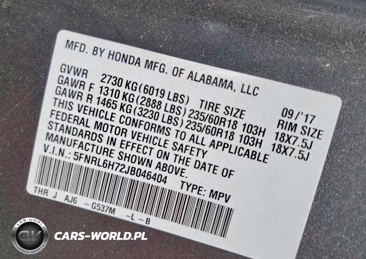 2018 Honda Odyssey Exl VIN:5FNRL6H72JB046404 - 14