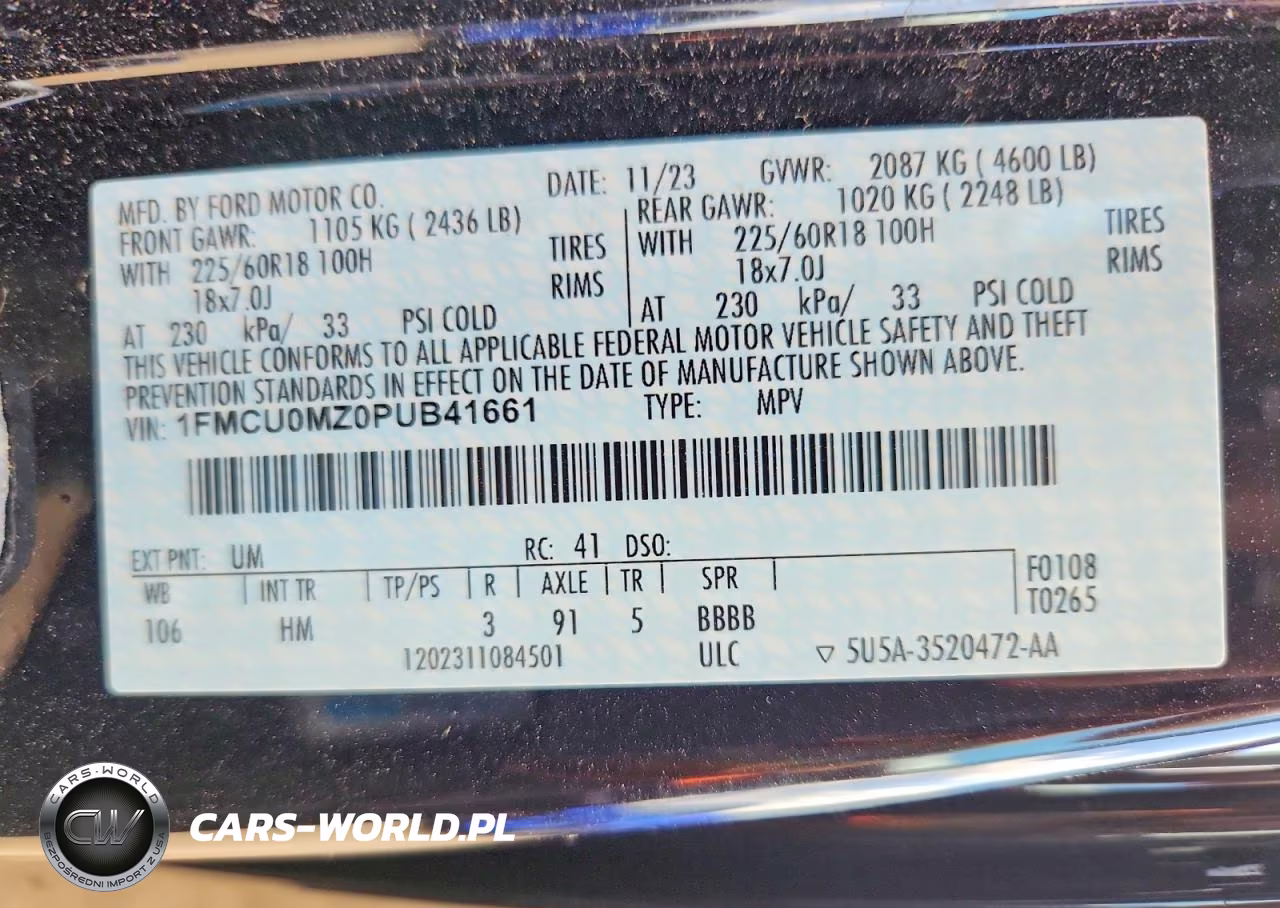 2023 Ford Escape St Line VIN:1FMCU0MZ0PUB41661 - 12